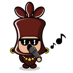 cartoon mascot costume character cartoon cute chocolate candy roll singing