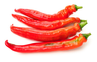 Fresh red pepper on white background
