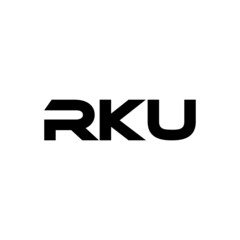 RKU letter logo design with white background in illustrator, vector logo modern alphabet font overlap style. calligraphy designs for logo, Poster, Invitation, etc.
