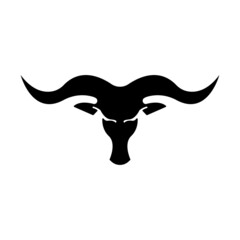 black bull's head icon logo
