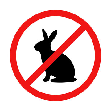 Vector No Rabbit Sign Illustration