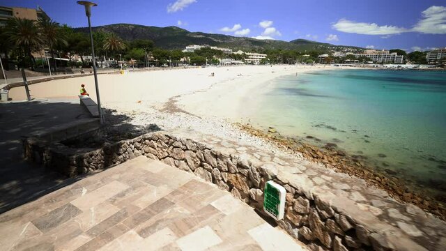 Infamous Formentor hidden beach Mallorca Spain 