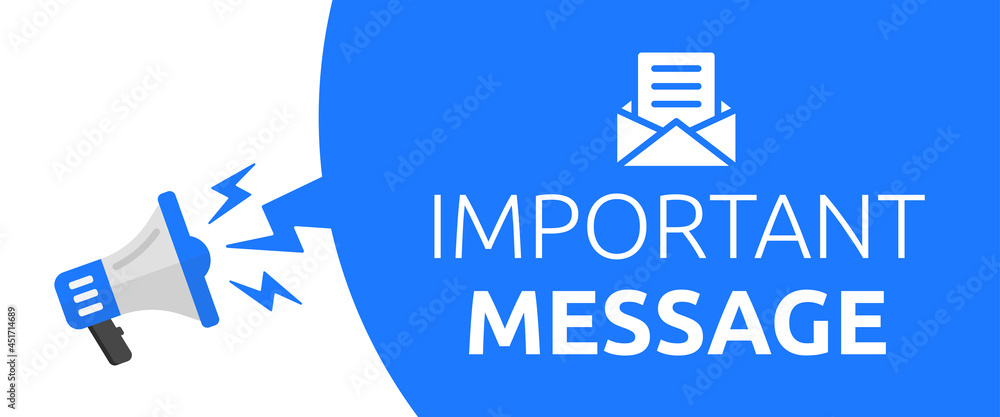 Poster megaphone with important message text. vector illustration sign