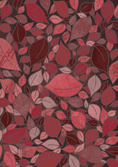 Romantic red leaves border vector for decoration on Autumn season, natural concept and Thanksgiving festival.