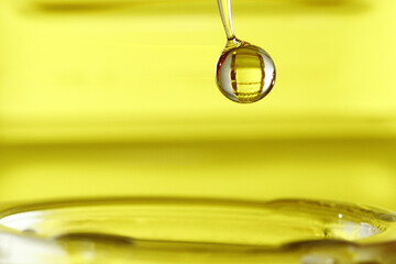Macro shot of oil droplet