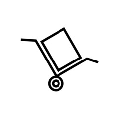 Icono de carrito de carga. Concepto de cargamento. Ilustración vectorial