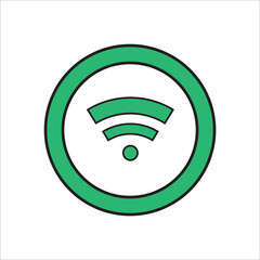 Illustration Vector Graphic of Wifi Available