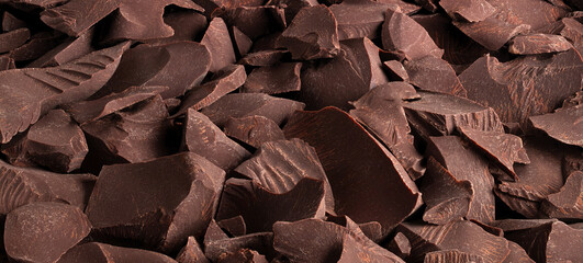 dark chocolate bars, sweet dessert as background
