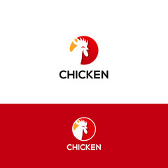 emblem chicken logo design. vector icon illustrator inspiration