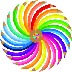 Obraz premium Vector illustration colorful pencil background design drawing