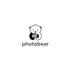 Bear logo design. simple clean, modern, unique animal logo inspiration