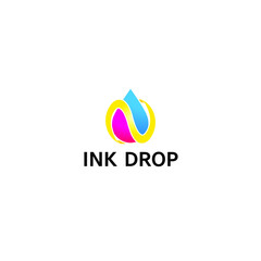 Ink drop logo design. vector icon illustration inspiration
