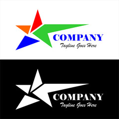Vector design elements for your company logo, elongated abstract star logo icon , modern, simple and minimalist logotype, business company template