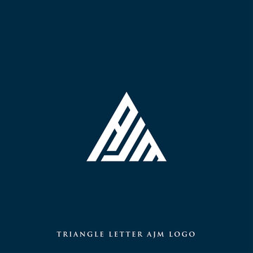 AJM LETTER LOGO WITH TRIANGLE CONCEPT