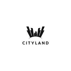 City Land logo design. vector icon illustration inspiration. building broker property real estate logos