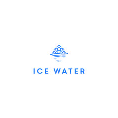 Simple, clean water and ice logo design. vector icon illustration inspiration