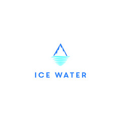 Simple, clean water and ice logo design. vector icon illustration inspiration