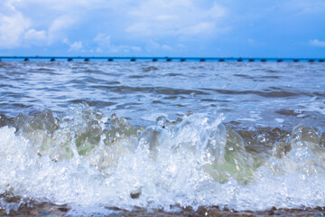 waves at sea. Japanese sea in Vladivostok