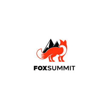 Fox Logo character illustration inspiration. Simple and modern looks. unique and aggressive symbol