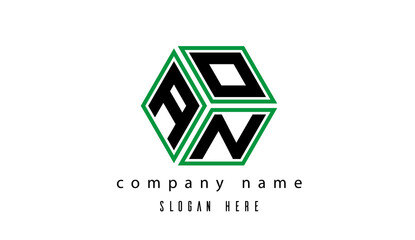 AON polygon creative letter logo