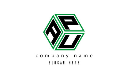 APU polygon creative letter logo