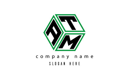 ATM polygon creative letter logo