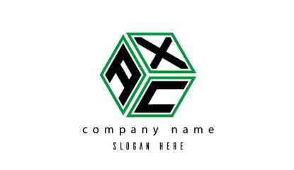 AXC polygon creative letter logo