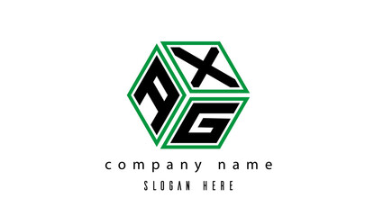 AXG polygon creative letter logo