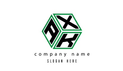 Fototapeta premium AXK polygon creative letter logo