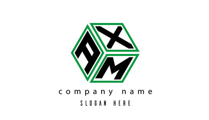 AXM polygon creative letter logo