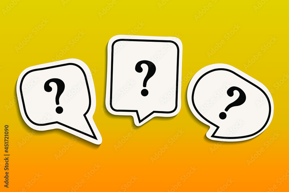 Fototapete question mark sign icon, vector illustration. flat design style faq button. asking questions. ask fo