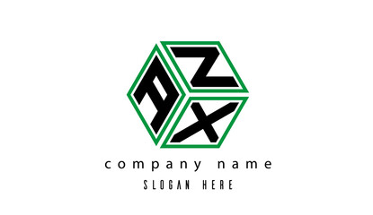 Fototapeta premium AZX polygon creative letter logo