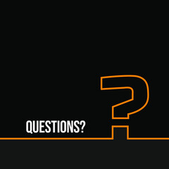 Question mark sign icon, vector illustration. Flat design style with long shadow. FAQ button. Asking questions. Ask for help. Question mark stamp. Need information. Query.