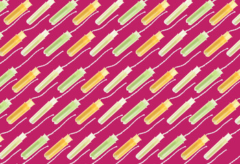 Many tampons on color background