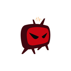 angry television vector