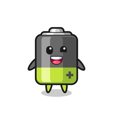 illustration of an battery character with awkward poses