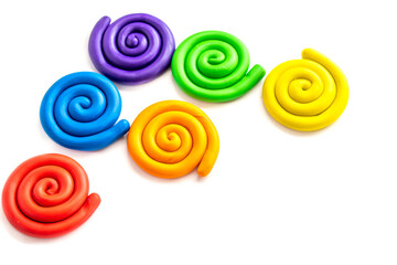 Plasticine set isolated on white background. Play dough
Pinwheels