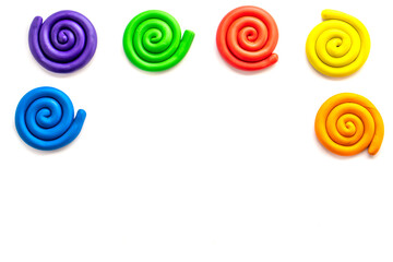 Plasticine set isolated on white background. Play dough
Pinwheels