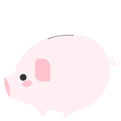 pink cute piggy bank illustration, art, useful for finance, business, investment, saving money