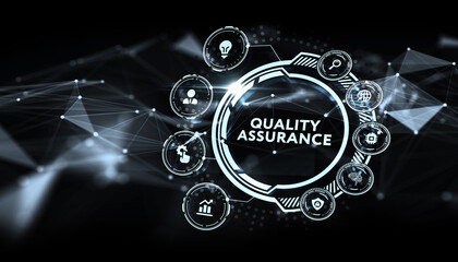 Business, Technology, Internet and network concept. Quality Assurance service guarantee standard