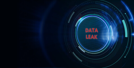 Cyber security data protection business technology privacy concept. Data leak