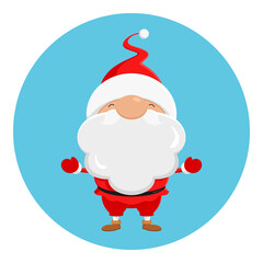 Santa Claus avatar. Cartoon style. Vector illustration.