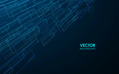 遠近感のある背景　ベクター素材　黒背景