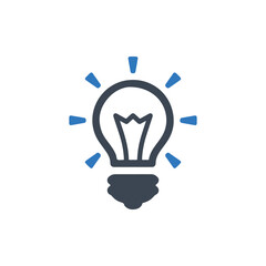 Light bulb icon. Vector and glyph