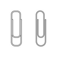 Document binder set. Isolated vector image of paper clip