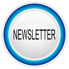 Newsletter Button on white backround - illustration