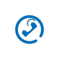 phone in a blue circle icon logo