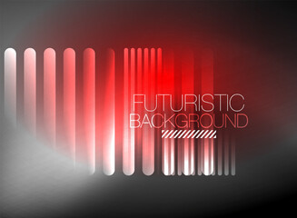 Bright neon color techno abstract background, shiny glowing neon lines in the dark background