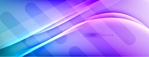 Abstract background - lines composition created with lights and shadows. Technology or business digital template. Trendy simple fluid color gradient abstract background with dynamic