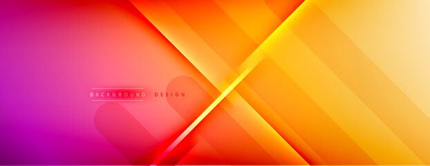 Abstract background - lines composition created with lights and shadows. Technology or business digital template. Trendy simple fluid color gradient abstract background with dynamic
